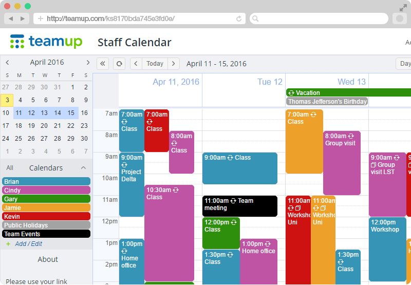 Teamup calendar for windows